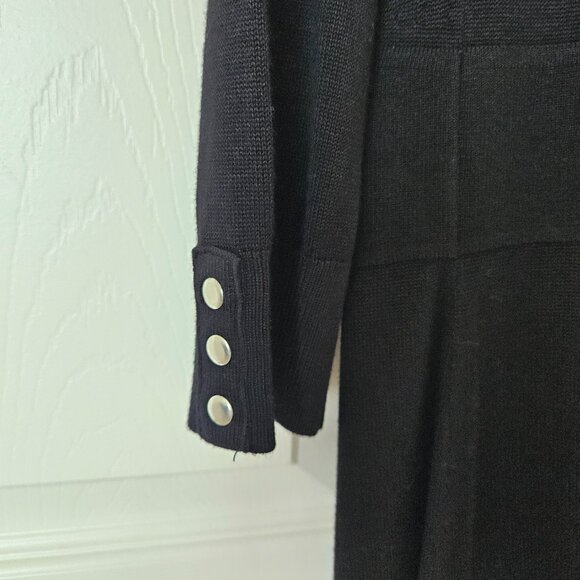 Black Fine Knit Open Sweater - Picture 6 of 8